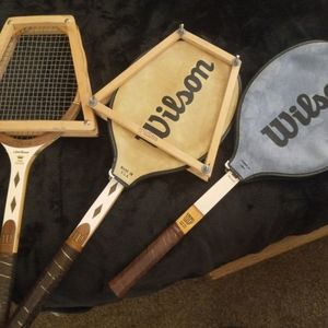 Wilson vintage professional wooden tennis raquets